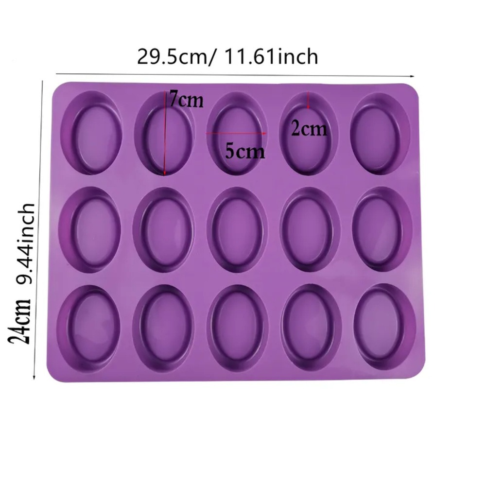 Silicone Oval Soap Molds 15cup - Soap Making Kit For Beginners ulasan dan harga